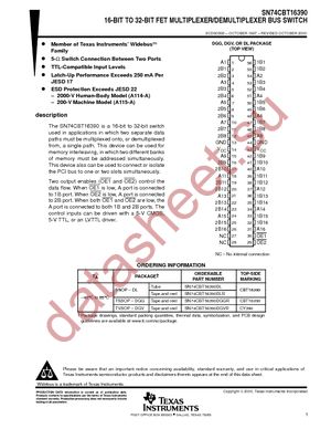 SN74CBT16390DL datasheet  